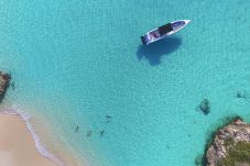 Motor boat on turquoise water in St Maarten