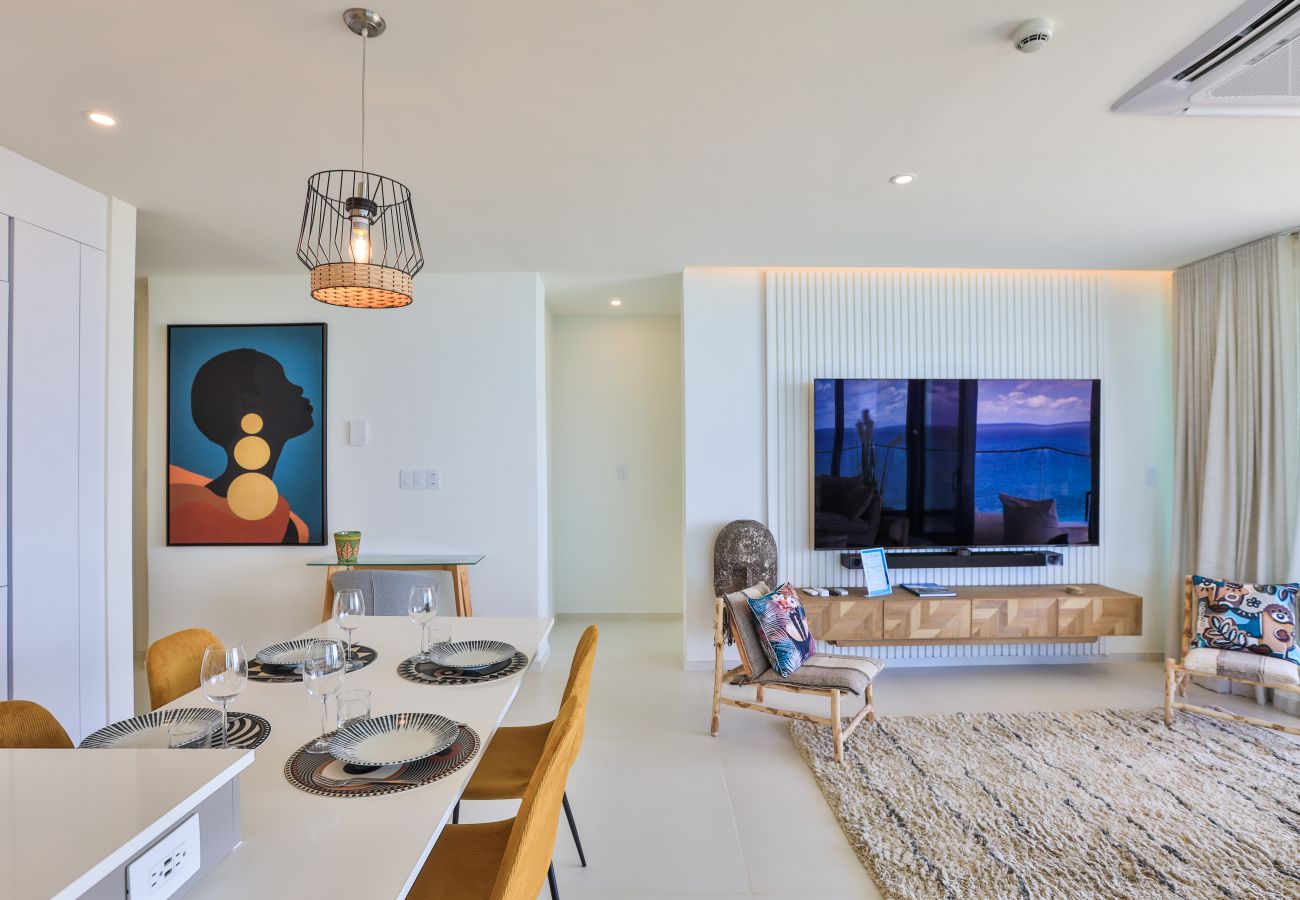 Living room with a modern equipment